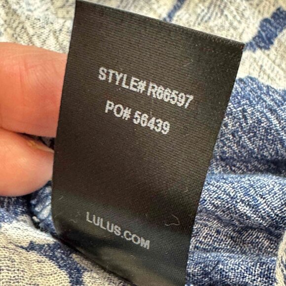 Lulus Women's Heart of Marigold Wrap Maxi Dress 100% Rayon Floral Navy Blue Sz L - Picture 16 of 16